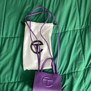 Telfar mini crossbody tote Purple